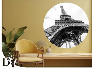 Matrica - Franciaország - Párizs Eiffel torony dekoráció - Öntapadós kör kép
