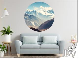 Matrica - Himalája hegység tájkép - Öntapadós kör kép