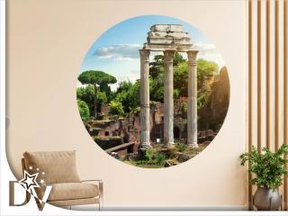 Matrica - Olaszország - Római romok - Öntapadós kör kép