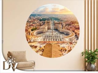 Matrica - Vatikán panoráma - Öntapadós kör kép