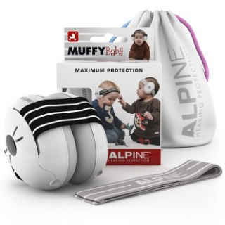 Alpine Muffy Baby Hallásvédelem csecsemőknek - fekete