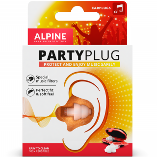 Alpine PartyPlug fesztivál, koncert buli, füldugó átlátszó