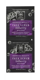 APIVITA Express ragyogást adó arcradír - Áfonyával 2x8 ml