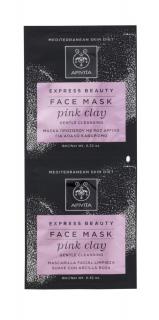 APIVITA Express tisztító arcmaszk - Rózsaszín agyaggal 2x8 ml