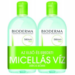 Bioderma Sébium H2O arc- és sminklemosó 500ml+500ml DUO PACK
