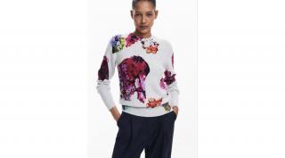 Desigual Jers Maxflower Scribble Lacroix pulóver