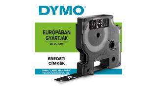 Dymo D1 kazetta, 12mmx7m, fehér/fekete (45021)