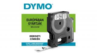 Dymo D1 kazetta, 12mmx7m, fekete/fehér (45013)