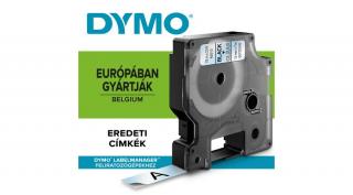 Dymo D1 kazetta, 12mmx7m, fekete/víztiszta (45010)