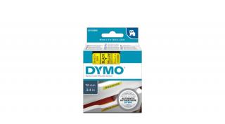 Dymo D1 kazetta, 19mmx7m , fekete/sárga (45808)