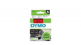 Dymo D1 kazetta, 9mmx7m, fekete/piros (40917)