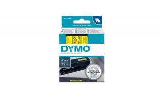 Dymo D1 kazetta, 9mmx7m, fekete/sárga (40918)