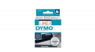 Dymo D1 kazetta, 9mmx7m, piros/fehér (40915)