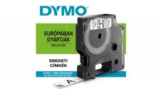 Dymo ID1-es nylon szalag 12mmx3,5m, fekete/fehér (18758, S0718040 ,16957, 18488)