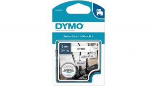 Dymo ID1-es nylon szalag 19mmx3,5m, fekete/fehér (18759, S0718050, S0718120, 18489)