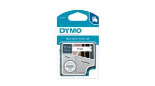 Dymo ID1 poliészter szalag 12mmx5,5, fekete/fehér (18764, S0718060, 18483, S0718210)