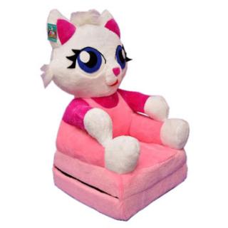 Baby kinyitható figurás fotel pink cica
