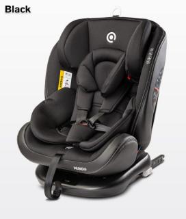 Caretero Mundo Isofix 0-36 kg autós gyerekülés 360 fokban forgatható - Black