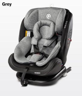 Caretero Mundo Isofix 0-36 kg autós gyerekülés 360 fokban forgatható - Grey