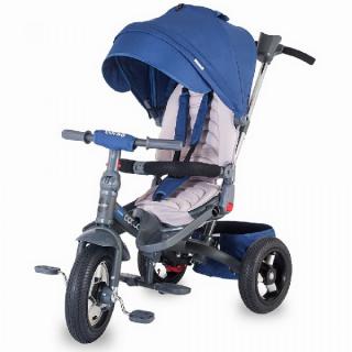 COCCOLLE CORSO BLUE szülőkormányos tricikli Forgatható, dönthető üléspozícióval