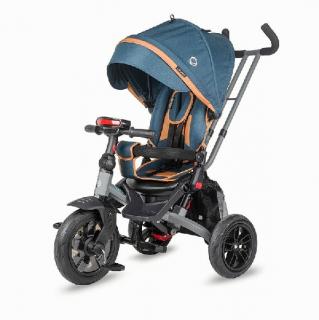 Coccolle Pianti Air multifunkciós tricikli, megfordítható üléssel - PURE BLUE