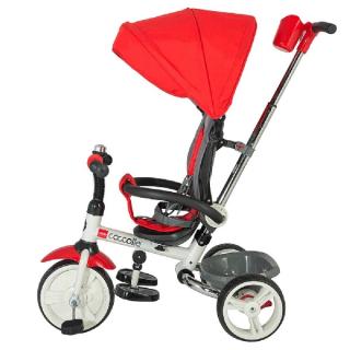 COCCOLLE URBIO összecsukható tricikli Red, EVA kerékkel Összecsukható vázzal