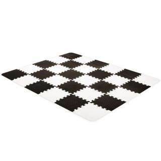 Kinderkraft szivacspuzzle szőnyeg Luno 30 db fekete-fehér