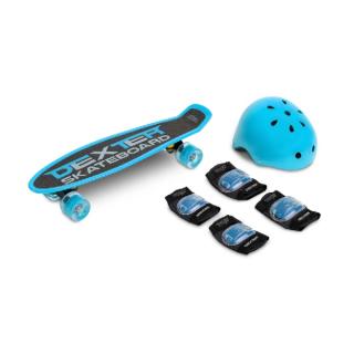 Toyz Dexter gördeszka sisak és védő szett-Blue