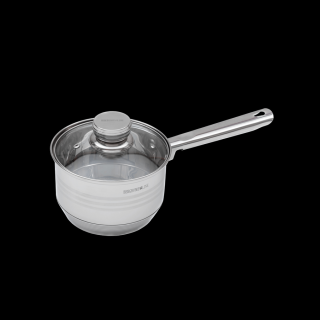 Berghome Line rozsdamentes szószos edény üveg fedővel 18 x 8,5 cm 2L