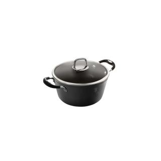 Berlinger Haus Black Professional Line magas lábas titán bevonattal, szilikon fogókkal, fedővel, 24 cm