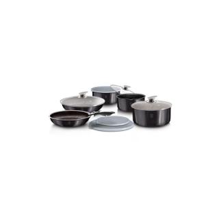 Berlinger Haus Carbon Pro Collection 12 részes edénykészlet márvány bevonattal, lekattintható nyéllel