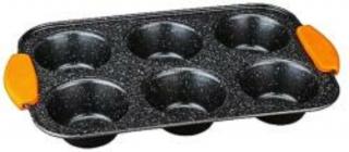 Berlinger Haus Granit Diamond Line  6 csészés muffin sütő szilikon fogantyúval 28.5*17.7*3 cm
