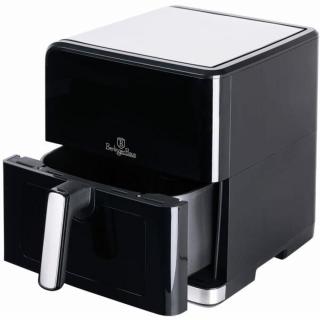 Berlinger Haus Matte Black Collection Air Fryer digitális forró levegős sütő átlátszó ablakkal, 7.5 L