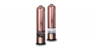 Berlinger Haus Metallic Rose gold Line 2 db-os elektromos só és bors őrlő készlet metál külső bevonattal, LED fénnyel