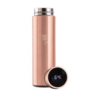 Berlinger Haus Metallic Rosegold Line rozsdamentes acél termosz LED kijelzővel, 450 ml