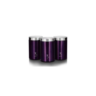 Berlinger Haus Purple Eclipse Collection 3 db-os tárolódoboz készlet külső metál bevonattal, lila