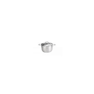 Berlinger Haus Silver Jewellery Collection rozsdamentes acél magas lábas hőálló üveg fedővel, 24 cm
