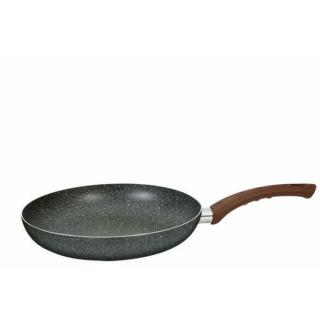 Blaumann Natural Line serpenyő kő hatású márvány bevonattal, fa mintázatú nyéllel, 28 cm, sötét szürke