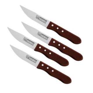 Carl Schmidt Sohn KOCH SYSTEME BRÜHL, 4 részes Jumbo steak kés 12 cm, rozsdamentes acél, fa markolattal