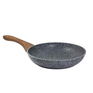 Carl Schmidt Sohn KOCH SYSTEME STEINFURT, gránit bevonatos márvány hatású tapadásmentes kovácsolt alumínium serpenyő  Ø 24 cm, barna