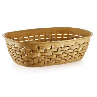 Dünya Rattan hátású kosár 2 l, 255x170x73 mm homok