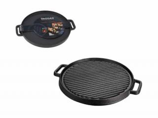 Enger öntöttvas BBQ/Plancha kör alakú grill lap, 30 cm