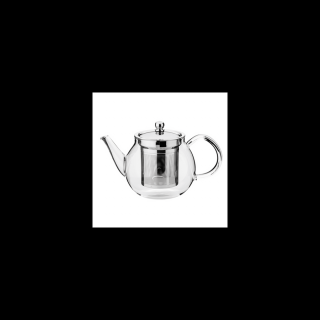 Inoxibar teáskanna boroszilikát üvegből, 600 ml, 18/10