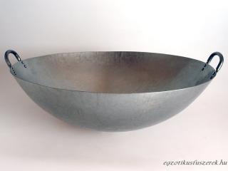 Acél Wok, 45 cm átmérő, Éttermi méret