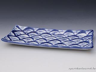 Kékhullám Porcelán Sushi tál - Tálalótál