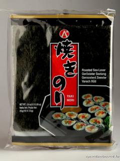 Yaki Nori, Prémium Piros, Sushi Alga Lap - 10x2,5g Téphető