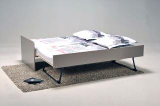 Florent ágykeret felemelhető vendégággyal, 90x190 cm, szürke