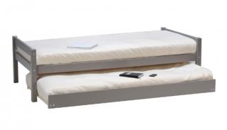 Justin ágykeret felemelhető vendégággyal, 90x200 cm, szürke