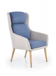 Purio fotel világos szürke/kék