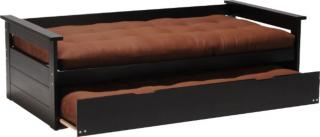 Tolede ágykeret felemelhető vendégággyal, 90x190 cm, fekete
